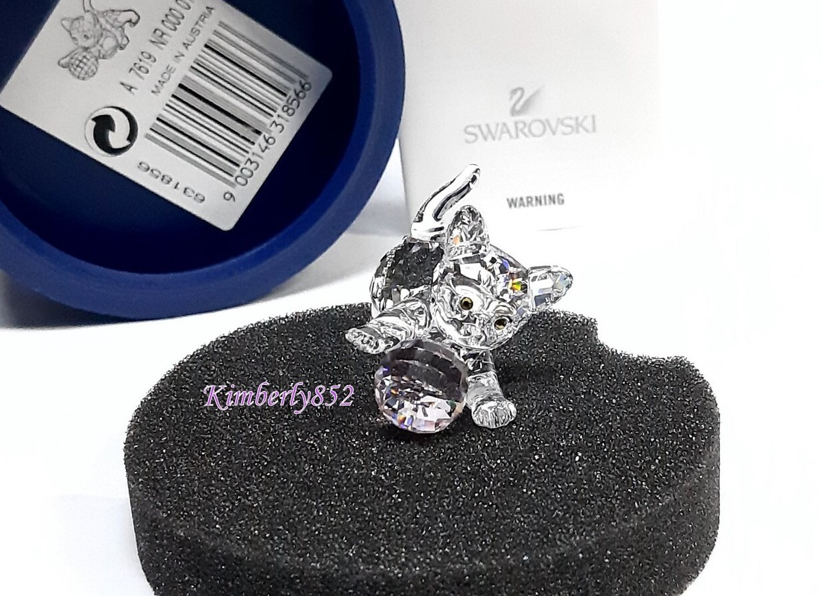 Swarovski Playful Kitten Play Ball Cat Clear Pink Crystal