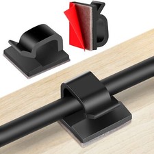 60 Pcs Self-Adhesive Cable Management Clips Cable Organizers Wire Clips for Desk