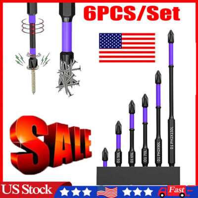 30Pcs Magnetic Anti-Slip PH2 Impact Driver Bit Set Phillips Cross Drill Bit Tool