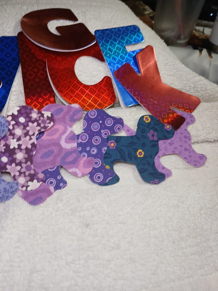 ALPHABET LETTERS embroidered iron-on PATCH APPLIQUE Lot Of 13 - Image 3 of 3