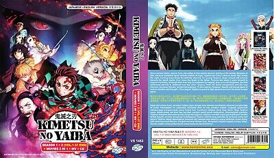 DVD Anime Demon Slayer: Kimetsu No Yaiba Season 1+2 (1-37) +2 Movies +CD  English