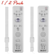 White 2 in 1 Built in Motion Plus Remote Controller For Nintendo Wii / Wii U