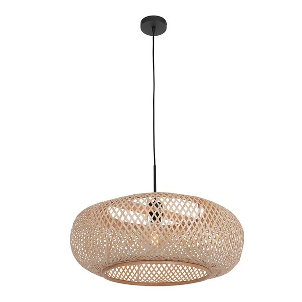 Pendelleuchte HäNgelampe Deckenleuchte Esszimmerleuchte Metall Holz Beige-image