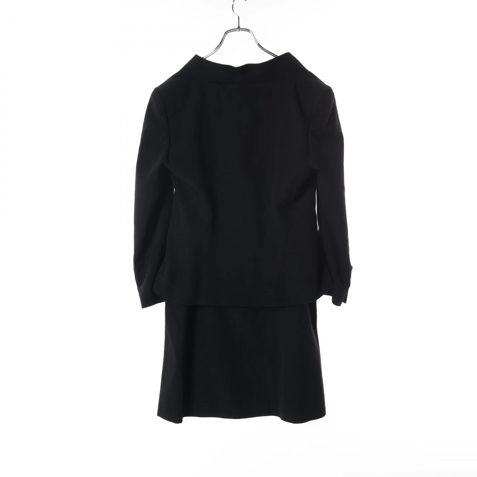 Set gonna giacca bottoni CHANEL COCO Mark P17768V09938 lana nero usato don