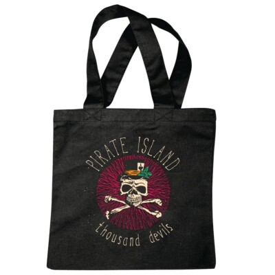 Tasche Beutel Baumwolltasche Piraten Seeräuber Räuber Dolch Jack Karibik Einkauf