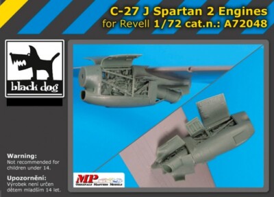 Blackdog Models 1/72 ALENIA C-27J SPARTAN TWO ENGINES Resin Update Set