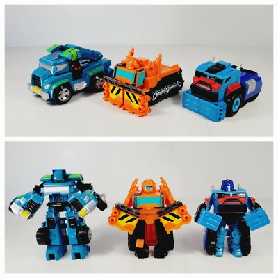 Transformers Rescue Bots Tow Truck Hoist Academy Wedge Optimus Prime Lot