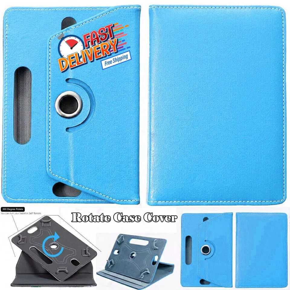 For TCL Tablets Brand New Leather 360 Rotating Flip Stand Universal Case Cover