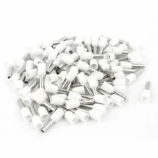 100 Pcs Crimp Cord End Terminal Pre Insulated Ferrule White E2508 14AWG 2.5mm2 #