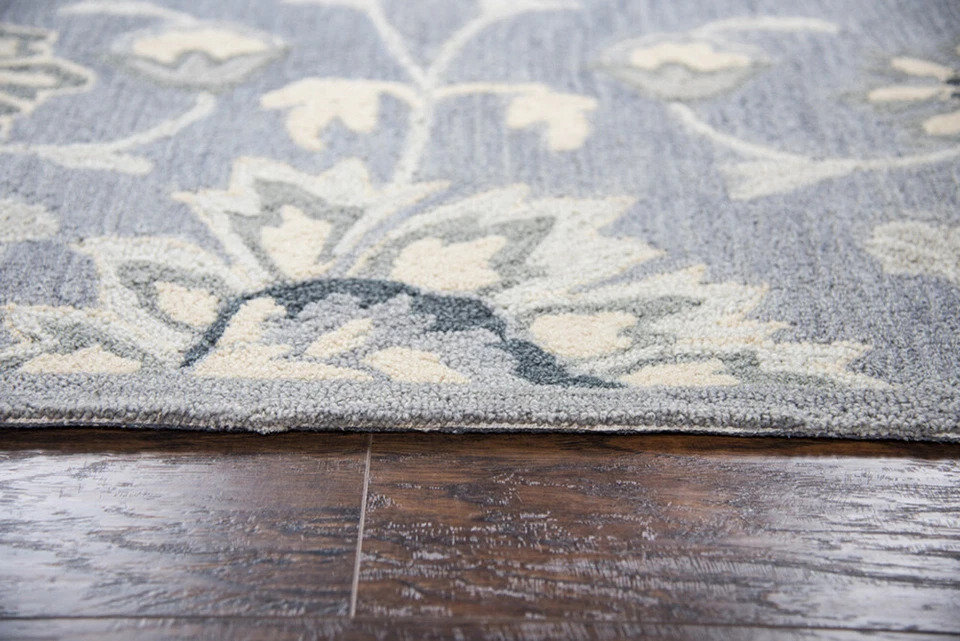 Rizzy Rugs Gray Scrolls Petals Rings Transitional Casual Area Rug Floral RS915A - Image 4 of 4