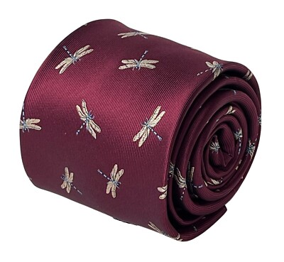 weinrote Libelle Herren-Krawatte Wildtier Tier von Frederick Thomas Krawatten