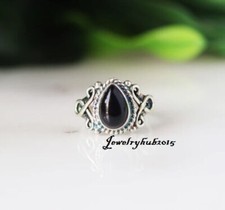 Black Onyx Ring Solid 925 Sterling Silver Handmade Ring All Size Mo 