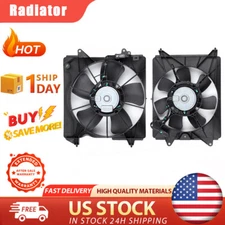 AC Condenser and Radiator Cooling Fan Assembly For 2016 2017 2018 Honda HR-V`