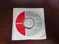 Brand New Compaq QuickRestore System Recovery CD's 3 Disc Set MS Windows XP Pro
