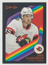 2023-24 O-PEE-CHEE RETRO BLACK BORDER JAKE SANDERSON 085/100 OTTAWA SENATORS #66