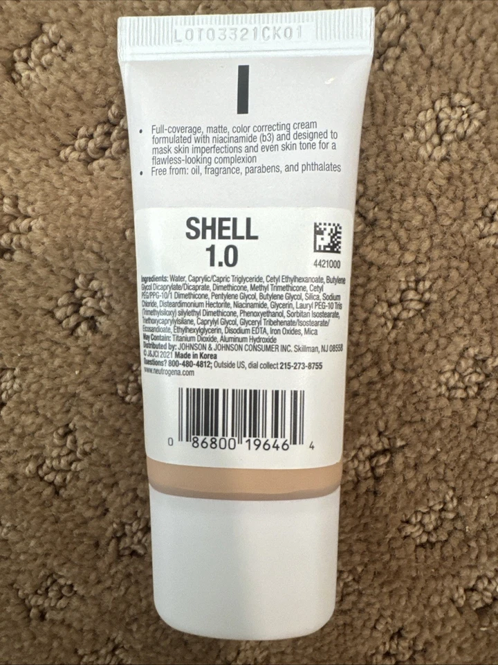 Neutrogena Flawless Matte CC Cream Clear Coverage, Shell, 1.0 Niacinamide - Image 3 of 4