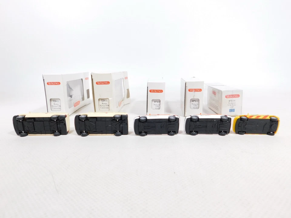 5x wiking H0 1:87 VW : 071 Ambulanza Golf/Polo + 320 Croce Rossa Top + Box # - Immagine 3 di 4