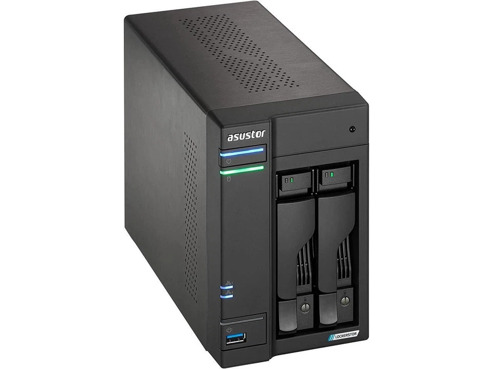 Asustor Lockerstor 2 Gen 2 AS6702T 2 Bay NAS, Quad-Core 2.0GHz CPU, Dual 2.5GbE - Image 3 of 4