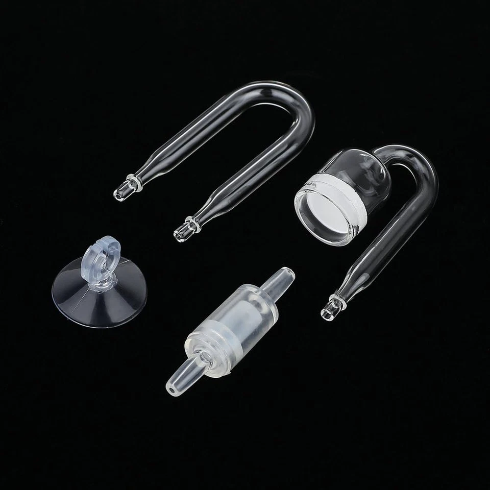 Диффузор CO2, стеклянный реактор из углекислого газа U-образной формы в комплекте трубок для аквариумных растений  - Изображение 2 из 4