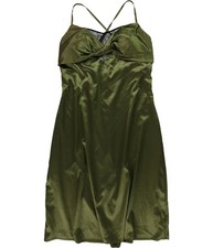 GUESS Womens Lace Trim Slip Dress, green, 12