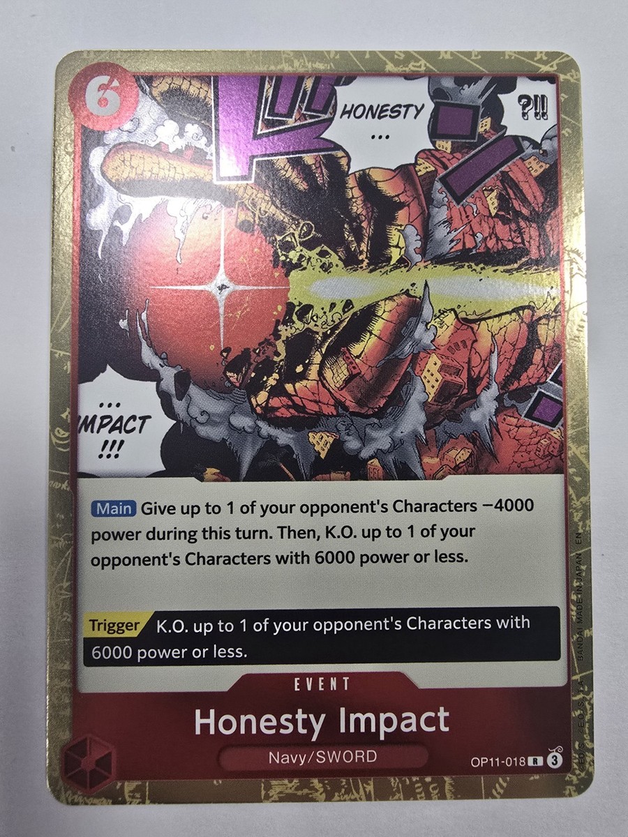 Honesty Impact OP11-018 A Fist of Divine Speed Foil for sale