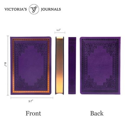 VICTORIA'S JOURNALS Leatherette Vintage Journal Hard Cover Lined