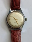 VINTAGE 1950'S TIMEX  AUTOMATIC BUMPER MOV'T MEN'S WATCH WORKING W/ Leather Band