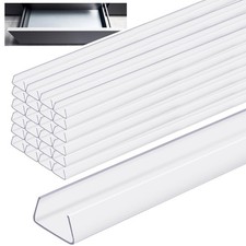 24Pcs 16.5 Inch Cabinet Door Protector Edge Guard Clear Slip-On Slimline Prot...
