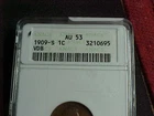 1909-S VDB   Lincoln Cent NICE HIGH GRADE COIN -  "THE KEY" ANACS  CERTIFIED