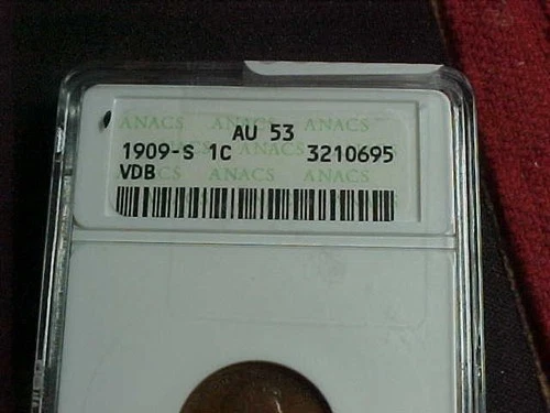 1909-S VDB   Lincoln Cent NICE HIGH GRADE COIN -  "THE KEY" ANACS  CERTIFIED