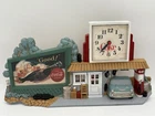 Vtg 1990 Coca-Cola Wall Clock 3D RT 66 Gas Station Garage By Burwood Coke TESTED