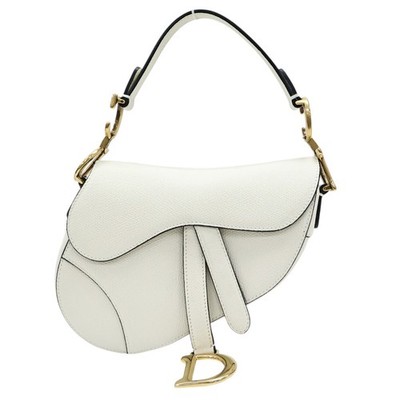 DIOR Saddle Mini Shoulder Bag Calfskin White (No Strap) M0456CBAA