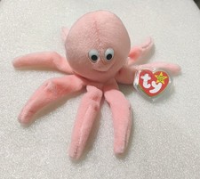 TY Beanie Baby - Inky 1994 The Pink Octopus With Tag.