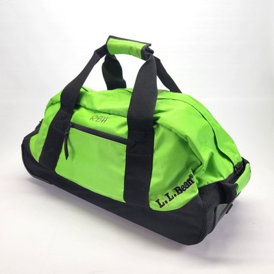 LL Bean Adventure Duffle Bag 24 in Rolling Wheeled Neon Green OXN91