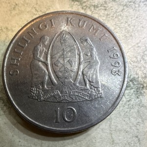 Tanzania 10 Shilingi Coin 1993 Julius K. Nyerere Uncertified Collectible