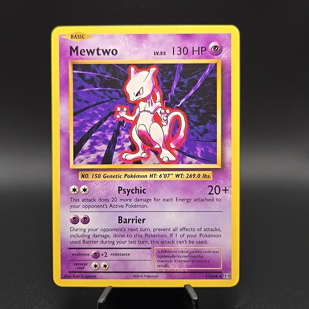 Pokémon Mewtwo TCG Evolutions Card 51/108 Regular Rare