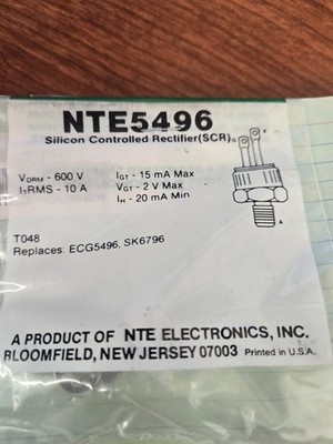 NTE5496 Silicon Controlled Rectifier (SCR)
