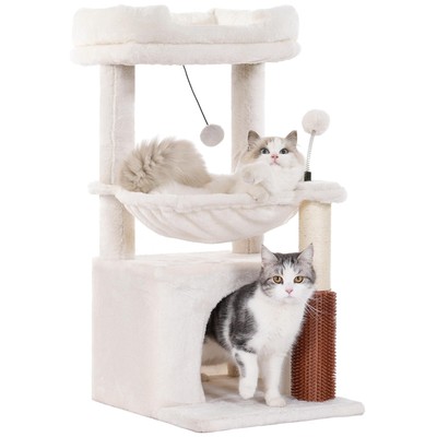Cat Tree 32 Inches Small Cat Tree for Large Cats Adult Cat Tower with Scratch...