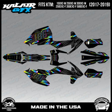 Graphics Kit for KTM 150-300XC-W, 250-500EXC-F (2017-2019) Twitch-RAINBOW