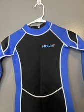 HISEA Scuba Donkey Wetsuit Youth Medium 10 Black Blue Full Body Surf Diving