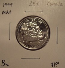 Canada Elizabeth II 1999 Millennium 25 Cents May - BU