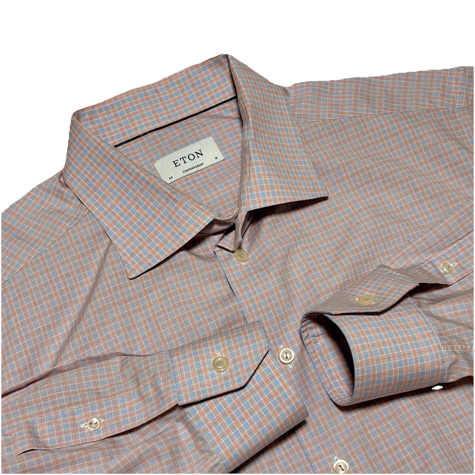 Eton Contemporary Micro Patterned checked Men's D… - image 1