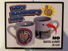 Official Left-hander's Novelty Coffee Mug 12 Oz. Ceramic Cup Fun Gag Gift