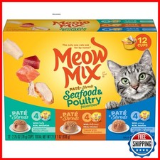 Meow Mix Pat&eacute; & Shreds Wet Cat Food Variety Pack 2.75 oz Cup 12-Pack