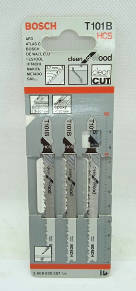 Bosch StichsäGeblatt T 101 B Clean For Wood, 3Er-Pack-image