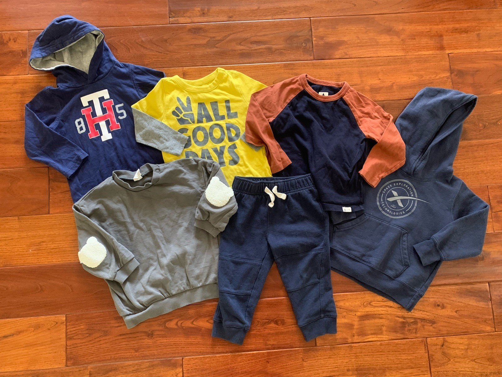 Baby Boy 18-24 M 6 Piece Lot Long Sleeve Shirts Hoodie Joggers Gap TCP ON H&M TH