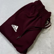 Adidas AeroReady Track Pants Mens M Maroon Athletic Joggers
