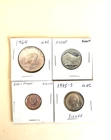 (4) SILVER COINS UNC (1964 KENNEDY) (2006 COLORADO Q) (2001 DIME) (1945s JEFF SI