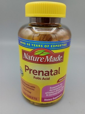 Nature Made Prenatal Multivitamin with Folic Acid 250 Tablets - 04/26+