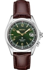 Seiko SPB121 Alpinist Green Dial Leather Strap Automatic Watch No Box